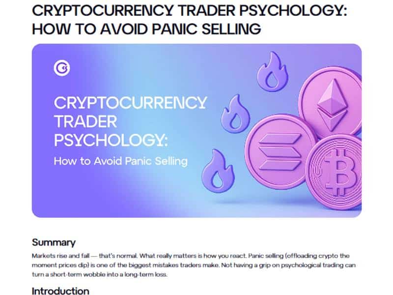 cryptocurrency trader psychology avoid panic selling gomining article