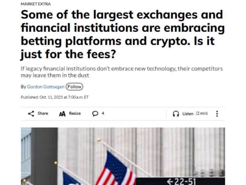 wall street embracing crypto betting platforms marketwatch article