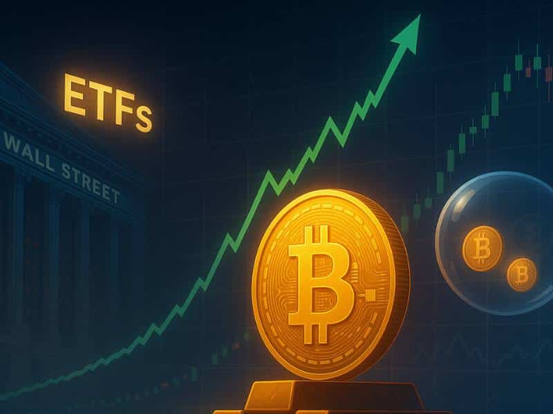 bitcoin halving cycle institutional etfs bubble risk