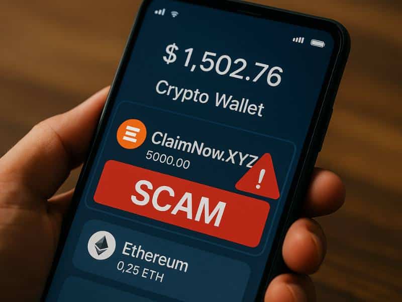 fake crypto airdrop wallet warning