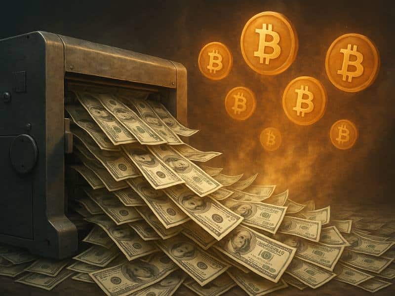 money printing bitcoin inflation hedge