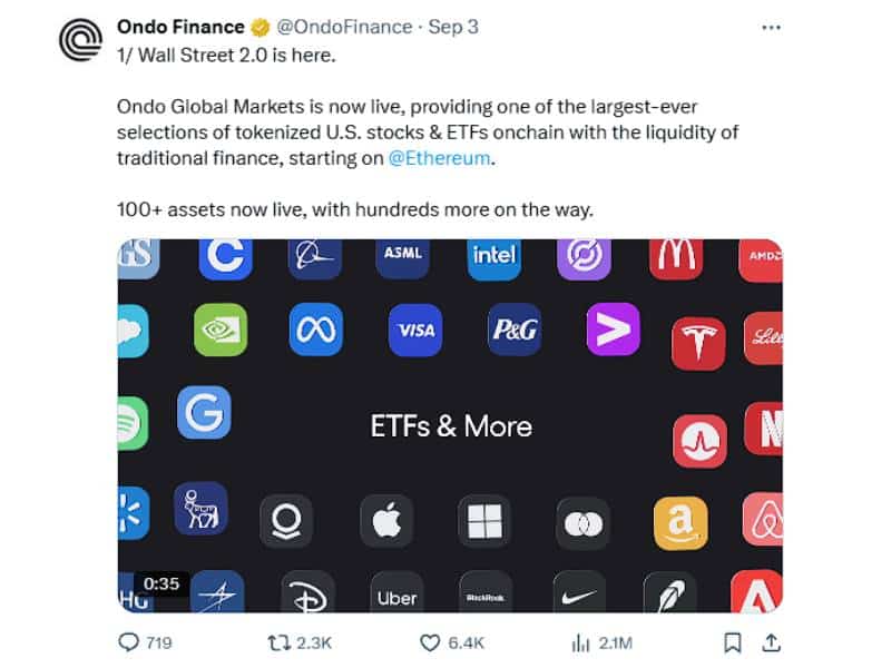 ondo tokenization twitter x