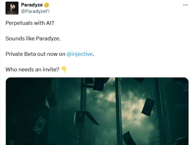 paradyze ai perp dex x twitter