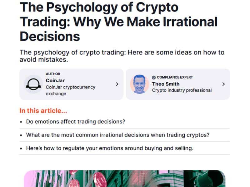 psychology of crypto trading irrational decisions gomining article
